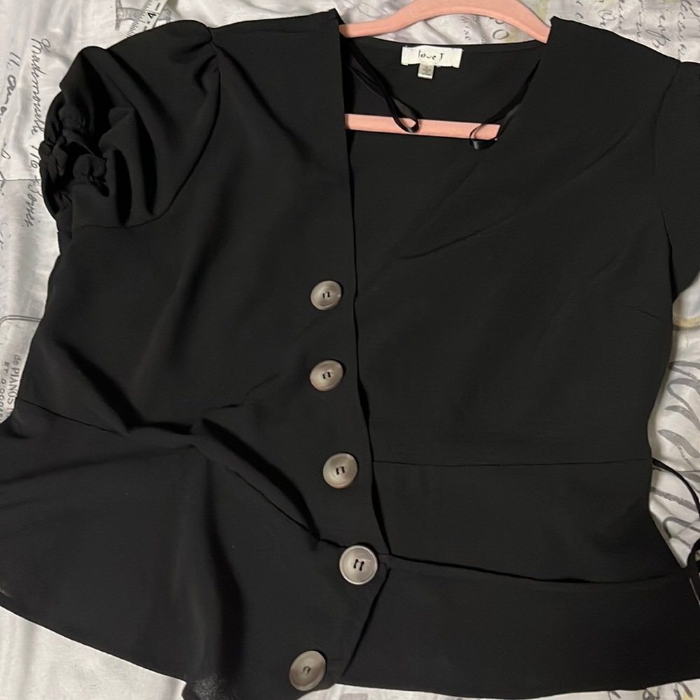 Black cross blouse